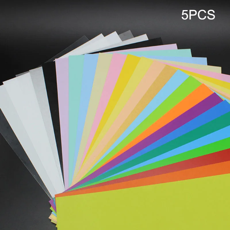 5 шт./компл. Цвет термоусадочный лист Пластик Magic Бумага лист для образовательных поделки своими руками, Прямая поставка - Цвет: Random Color