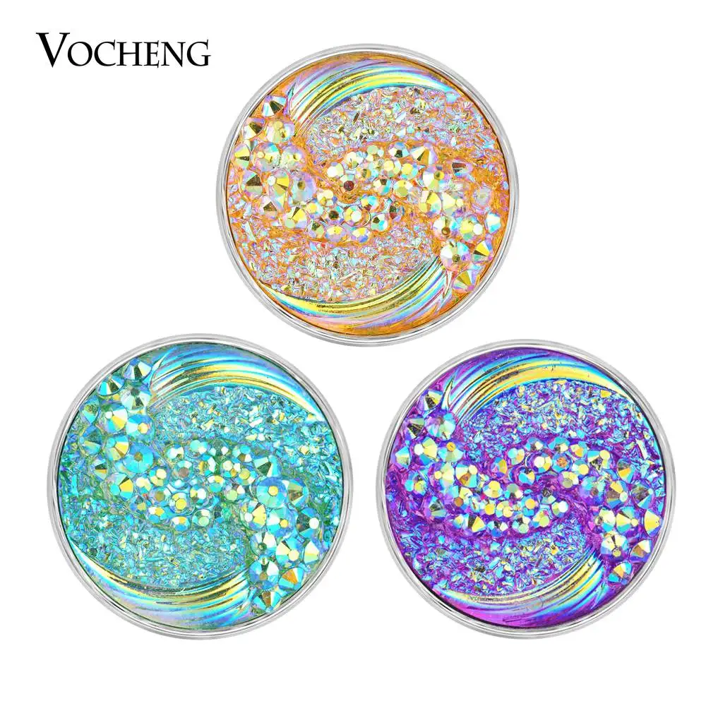 

Wholesale 10PCS/Lot Vocheng 18mm Acrylic Button Popper Jewelry 4 Colors Charms Snap Jewelry Vn-712*10
