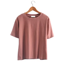 HziriP Summer T Shirt Solid Tops Fashion Trend Korean Casual Loose T-shirt All Match Cool O-neck Short-Sleeve Tee Shirts Top