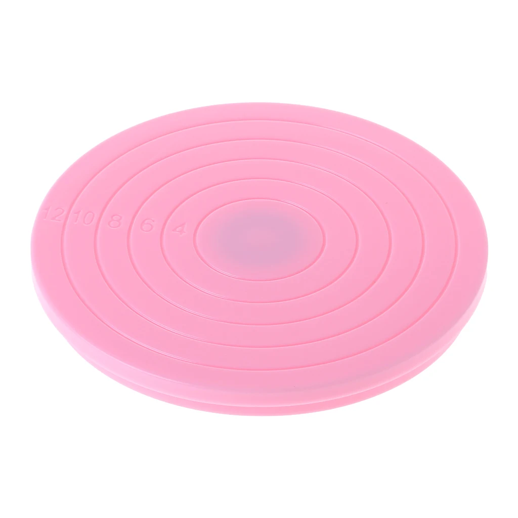 

Cake Turntable Plastic Anti-Slip Stand Holder Rotate Platform Size Scale Display