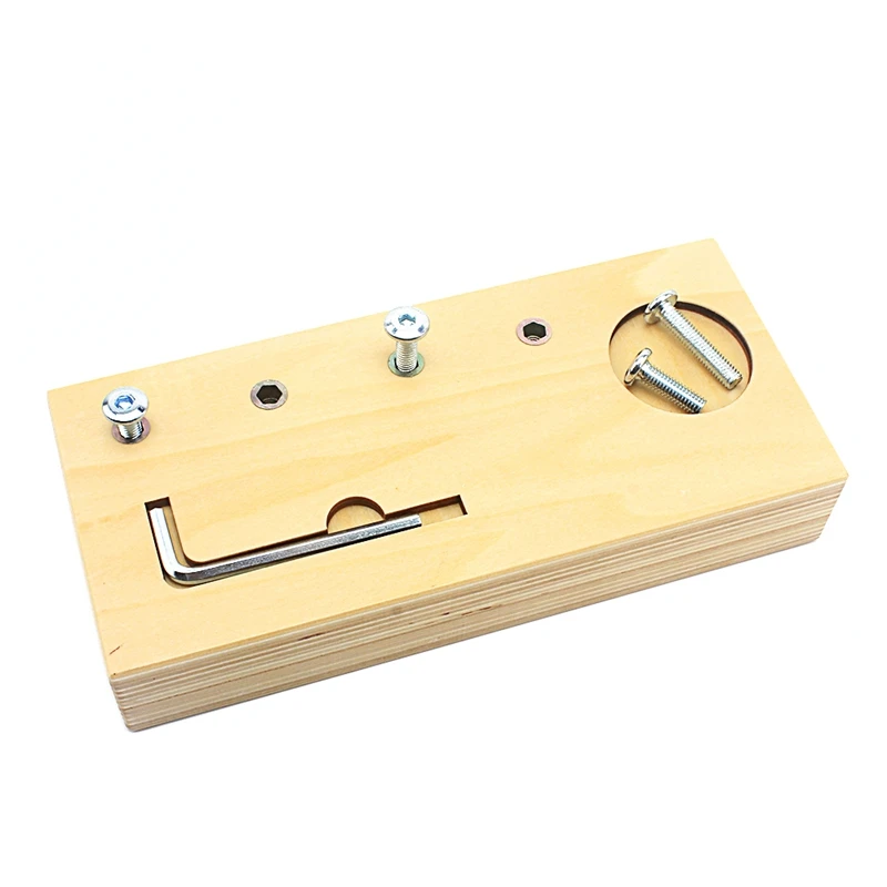 Montessori Baby Wooden Toy Screw Bolts Sets Screwdriver Educational Toy Bacis Life Skills Practical Life for Children Trainning