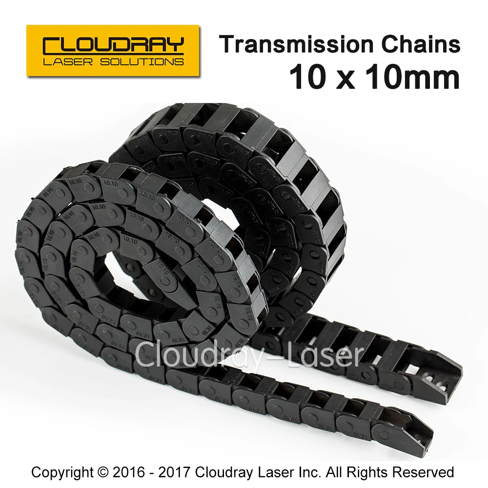 Transmission Chains 10 x 10mm 1M Non Snap Open Plastic Towline Cable Drag Chain for CO2