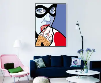 

Hand painted arworks on canvas secret life of heroes modern art good for bed room no frame p-221