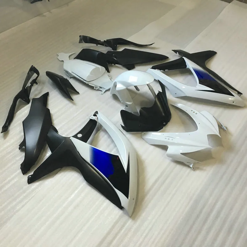 Высококачественный комплект обтекателей для GSXR600 750 K8 08 09 GSXR 600 GSXR750 2008 2009 ABS белый