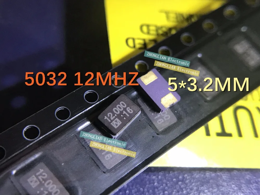 1000pcs/lot 12MHZ 5032 2P 12M crystal oscillator chip passive passive