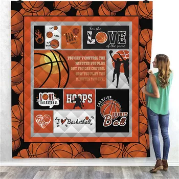 

SOFTBATFY Basketball Lover Sports GYM All Season Quilt For Kids Adult Bed Soft Warm Blanket Cotton Quilt Dropshipping