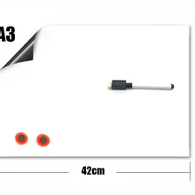 42*28 см мягкие Холодильник Гибкий A3 Доска сообщения доска магнитные записки холодильник Блокнот, водостойкие, 1 маркер и 2 кнопки
