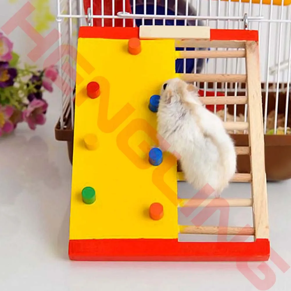 Colorful Funny Colorful Natural Exercise Hamster Climbing Ladder Wooden