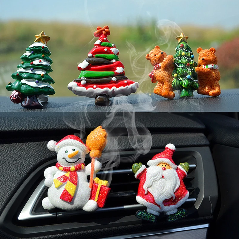 Christmas Car Ornament Air Freshener Santa Claus Tree Little