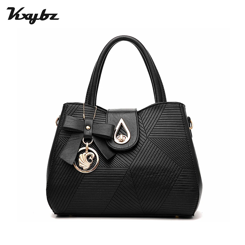 

KXYBZ Brand Stripe Leather Hasp Fashion Women Square Bag Simple Wild Soft Feminina Crossbody Bag Women Dumpling Bags K1003