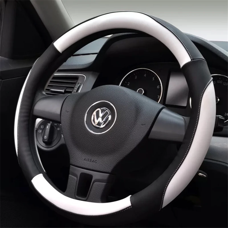 Buy Car Steering Wheel Cover 36cm 38cm 40cm Leather Anti slip Car Styling Auto