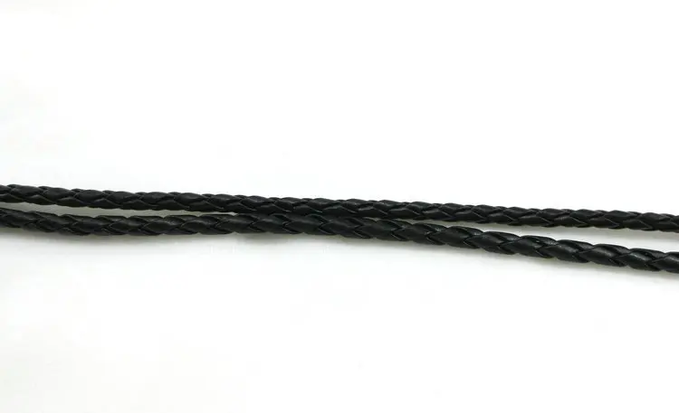 20 unids negro trenzado de cuero de la PU collar weave cadena complementos joyas cuerda accesorios joyas collares piezas