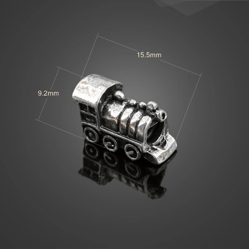 

5pcs/lot Hot Sale High quality Antique Silver Beads Carriage Bead Charms Bracelet Pendants For Necklace Jewelry Accessories