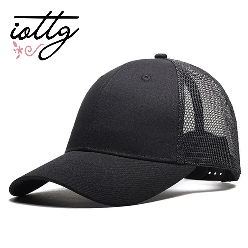 IOTTG 2018 New Casual Baseball Cap Female Snapback Trucker Blank Mesh Visor Hat Outdoor Sports Sun Hats For Men And Women | Аксессуары