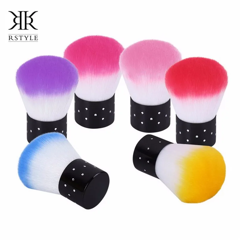 

RSTYLE 6 Colors 1Pcs Nail Cleaning Brushes For Acrylic UV Gel Polish Soft Nail Brush Nail Art Manicure Dust Cleaner Tools