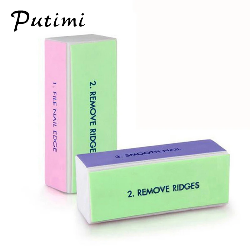 Putimi 5pcs Nail Buff Files Nail Tools Polishing Blocks 4 Side for Grinding Nails Buffing Block