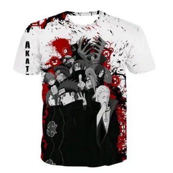 

Casual Hip Hop Womens/Mens t shirt Anime Naruto Akatsuki Short Sleeve Funny 3D Print T-Shirt Summer Tops Tees S-5XL