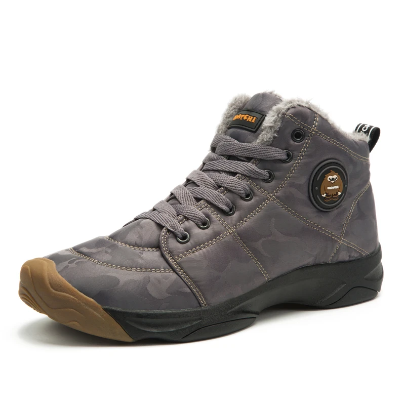 Baratos Botas de Navidad de hombre de nieve de invierno zapatos a prueba de agua zapatos de senderismo zapatos de zapatillas de deporte de los hombres de primavera caliente cabello zapatillas antideslizante botas de tobillo