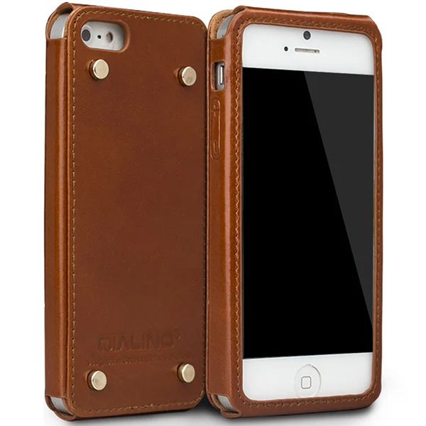 

QIALINO 2014 New For iphone 5 back Case, Luxury Leather soft Back Case For iPhone 5 5s