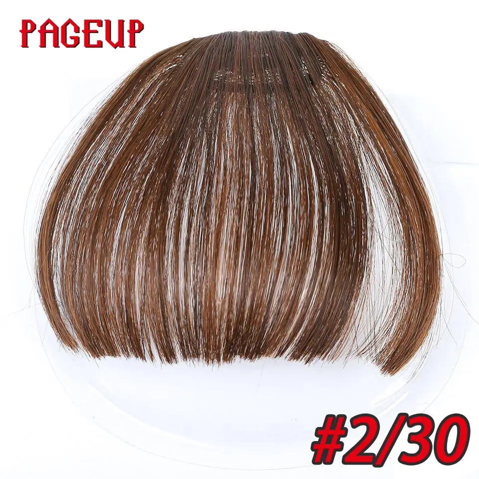 Pageup Air Bangs Synthetic Hair pieces Clip In Hair Extensions for Women Black Brown Blonde Heat Resistant Clip Hair