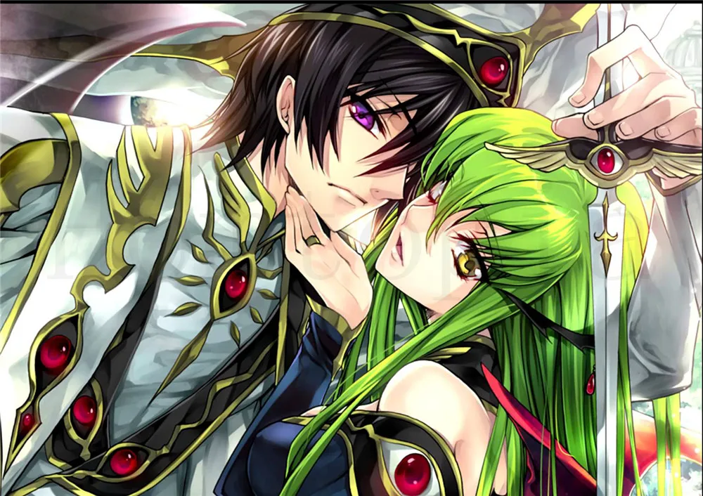 Постеры Code Geass японские Мультяшные настенные наклейки печать на белой бумаге