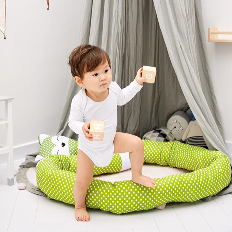 Muslinlife New Arrival Baby Bed Bumper Crib Bumper Lovely Zebra Fox Unicorn Bumpers Cute Cartoon Baby Cushion Lenght 3 Meters