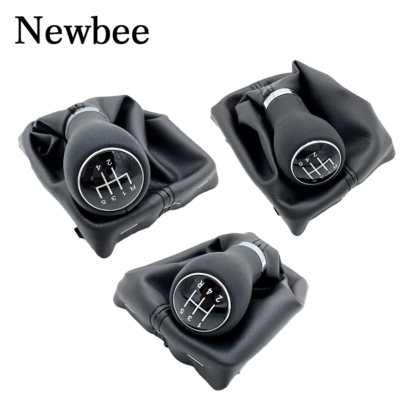 

Newbee For Audi A4 B6 5/6 Speed Manual Gear Shift Knob Gaiter Boot Cover Case Lever Stick Pen Handle Head