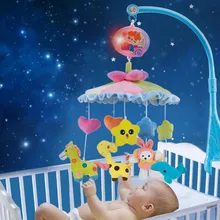 Baby Products Developmental Crib Toy Musical Cloth Mobile with a Arm and Simulated Blue Sky Background (Packaged with Gift Box)