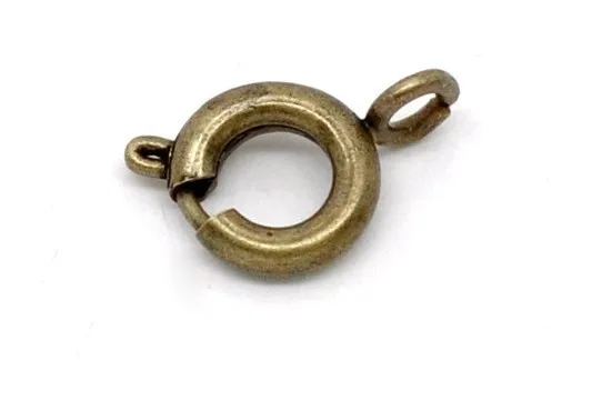 

Free Shipping !300pcs Bronze Tone Bolt Spring Ring Necklace 10*6mm End Clasp