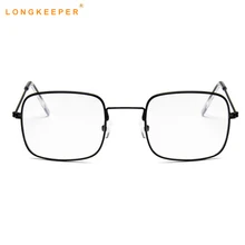 Супер легкий винтажный квадратный каркас оригинальные прозрачные линзы очки ретро круглые женские очки мужские Gafas longkeperer