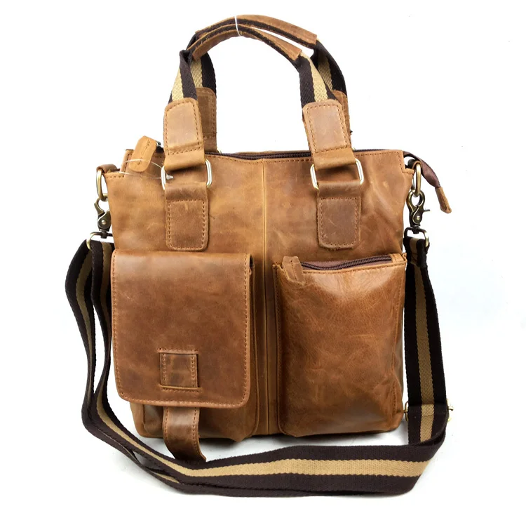 Винтажная Мода первый слой из натуральной воловьей кожи мужской портфель, плечевая сумка мужская сумка через плечо для путешествий сумка# VP-B259