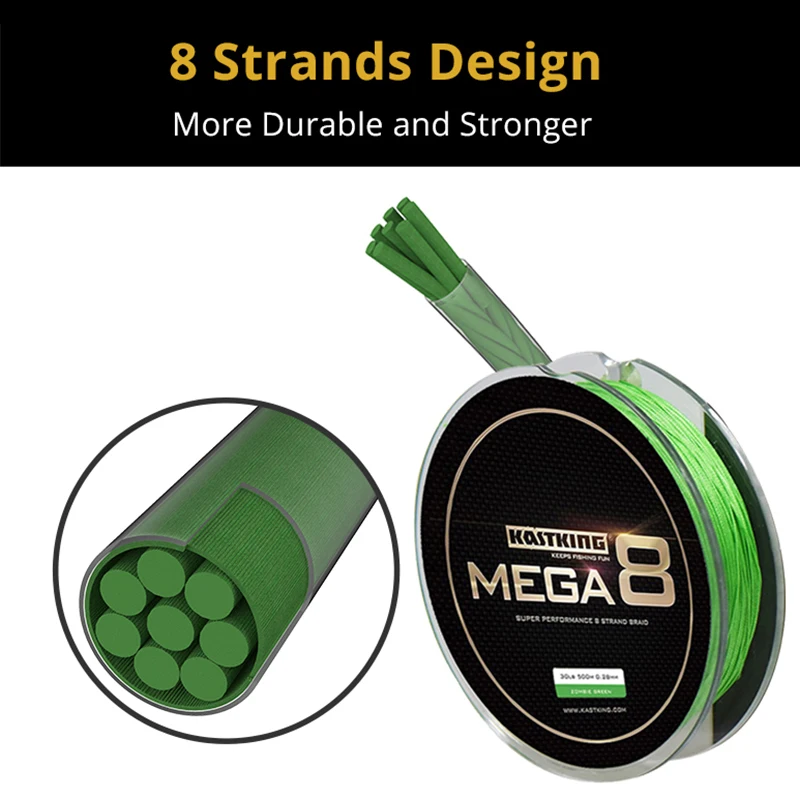 KastKing Mega8 دائم 8 السواحل صنارة صيد بولي ايثيلين مجدول 274 M 457 M المتعددة الشعيرات جديلة خط 10LB-80LB ل بحيرة نهر الصيد