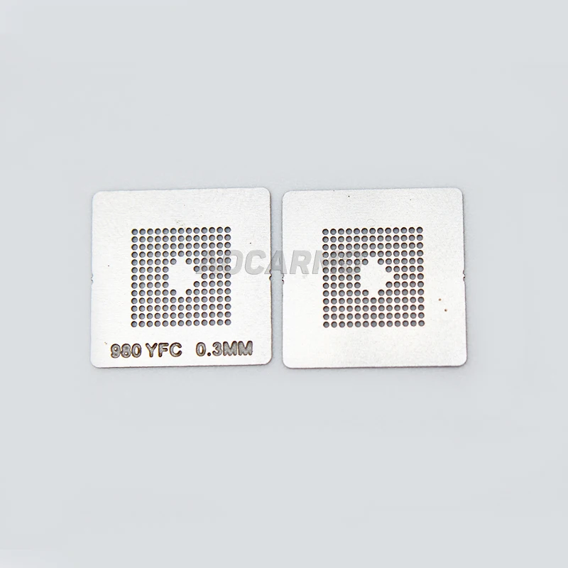 Aocarmo 100 шт./лот 0 3 мм 980YFC шаблон олова для растений SMC трафарет LM4FS1AH 5BBCIG 5BBC1G LM4FS1AH5BBCIGR