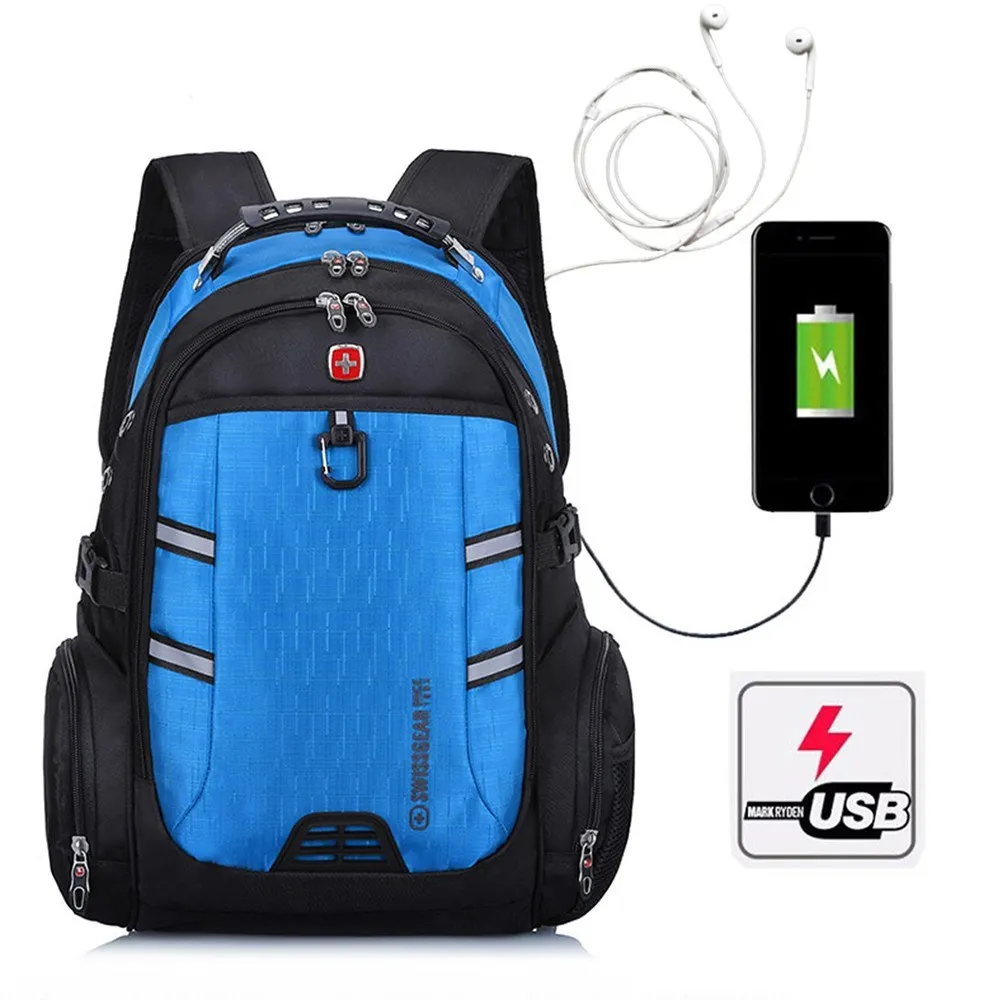 

USB Charging Backpack Men Multifunction Waterproof Travel Laptop Backpacks For Women Men Bag