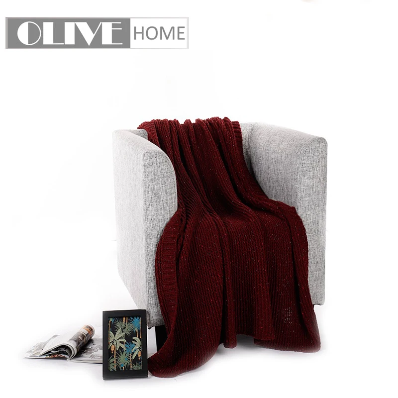 

Battilo Knit Throw Blanket for Couch Chairs Bed Beach, Home Decorative Chenille Blanket, 50 x 60 Inch