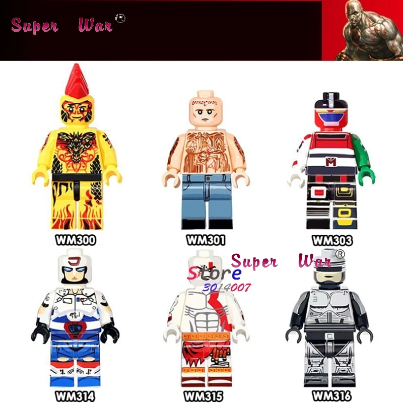 

1PCS Prison Break Godmars Voltron Team Plawres Sanshiro Ghost Of Sparta Kratos Ultimate building blocks models toys for kits