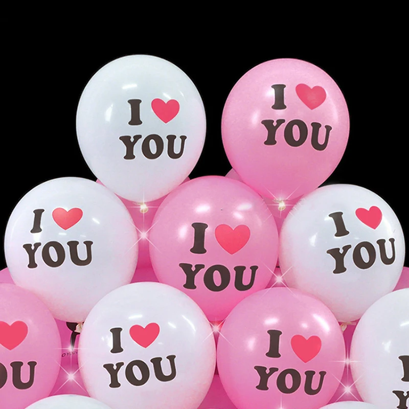 

10Pcs 12 inch Latex Durable I LOVE YOU Pearl Balloons Globos Ballons For Christmas Wedding Party DIY Decorations