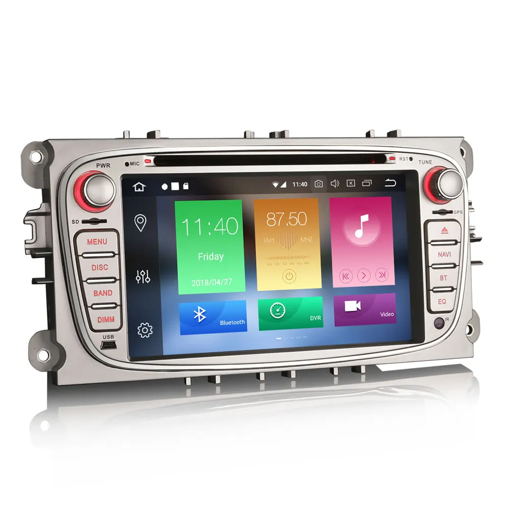 Top Erisin ES7409F 7" Android 8.0 Octa core 4G RAM Car DVD GPS Radio DVR DAB+ DVD For Ford Mondeo Focus S/C-Max Galaxy 2