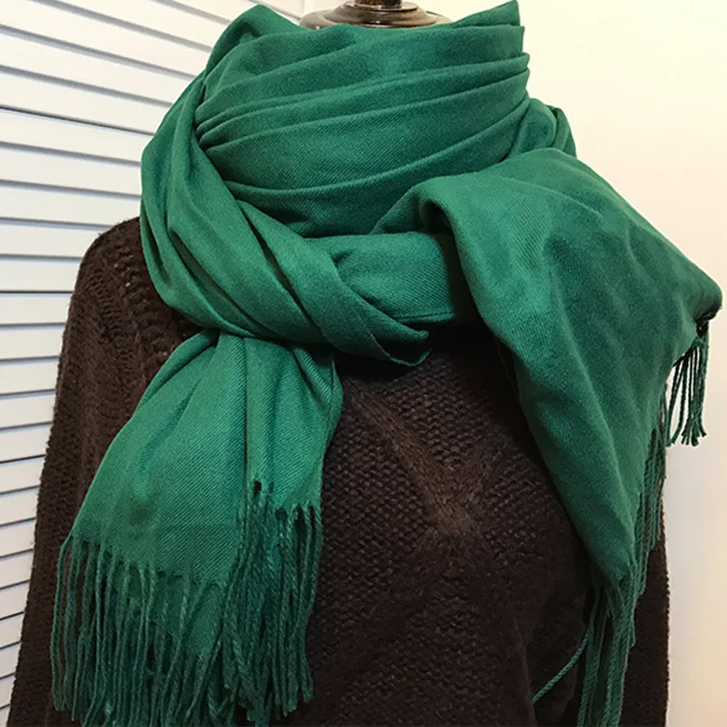 Новинка,, крупноразмерный шарф унисекс, толстые теплые зимние шарфы, одеяло, кашемировый шарф-платок, Пашмина, 24 цвета