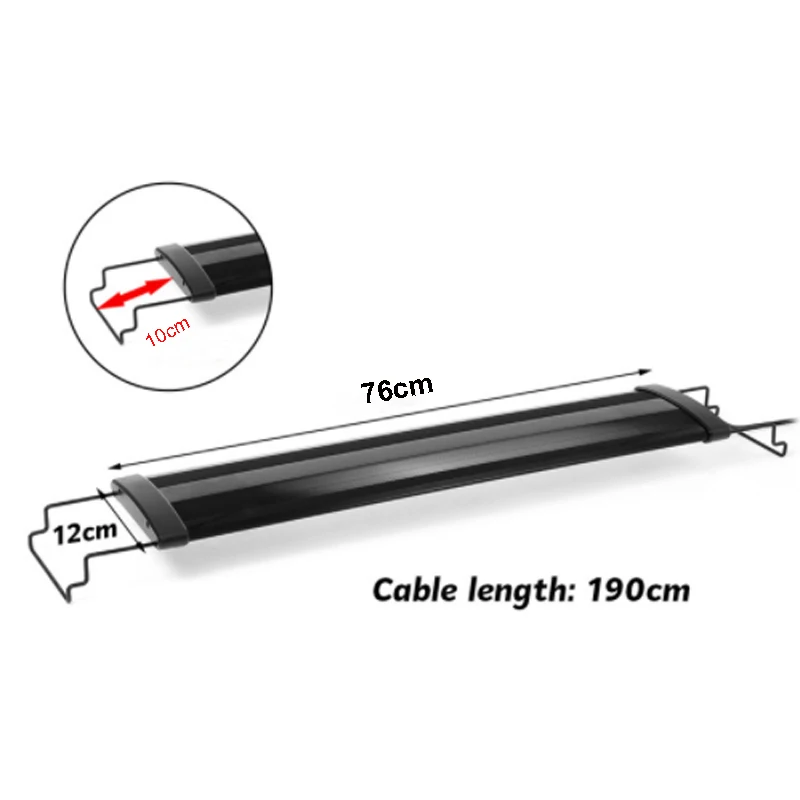 Аквариумный светодиодный светильник ing 90-110 см светильник для аквариума с выдвижными кронштейнами 5 цветов светодиодный s подходит для аквариума