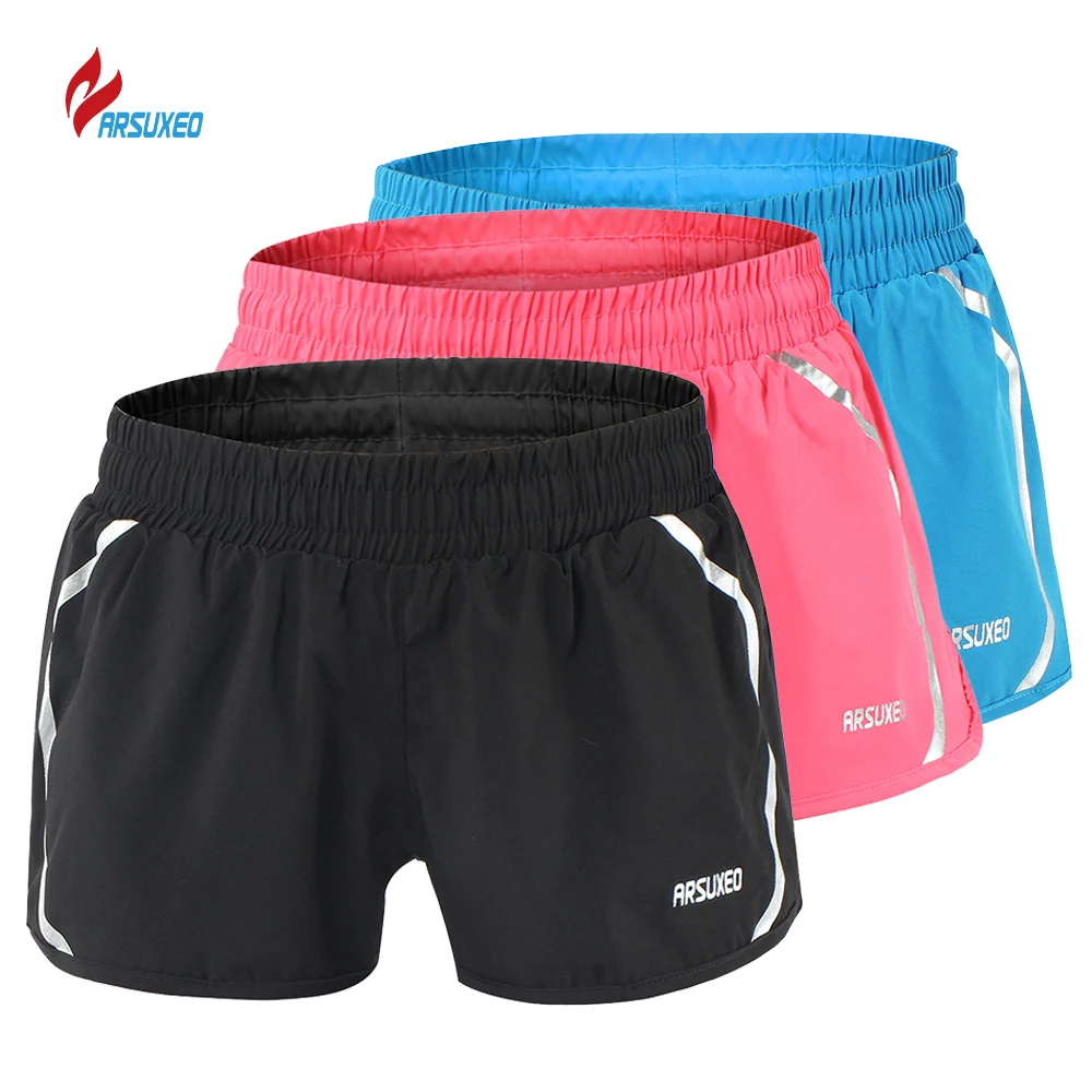 ARSUXEO 2017 Women Outdoor Sports Running Shorts Active Training
