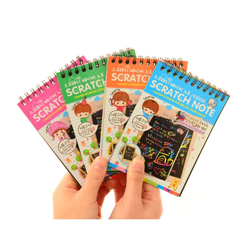 1Pc Scratch Note Black Cardboard Creative Diy Draw Sketch Notes For