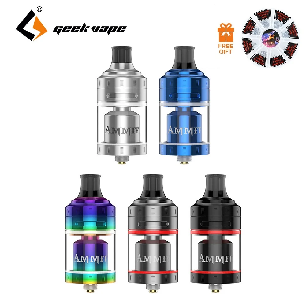 

Free Gift Newest Original Geekvape Ammit MTL RTA 3D Airflow 4ml Vape Tank Single Coil Leak-proof Atomizer Vs Siren V2 Ammit Rta