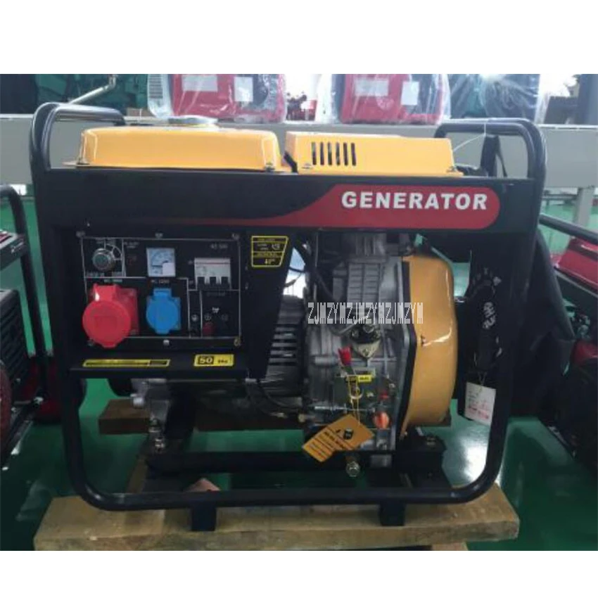 New HQ5GF 5KW Diesel Generator Set High-quality Single/Three Phase Air-cooled Diesel Generator 220V/380V 50Hz 456ml 5(kw/kva) New HQ5GF 5KW Diesel Generator Set High-quality Single/Three Phase Air-cooled Diesel Generator 220V/380V 50Hz 456ml 5(kw/kva)