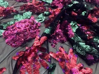 

Gold sequins African laces Fabric Embroidered High Quality African Mesh Tulle Lace Fabric velvet cloth African Lace Party MY3837