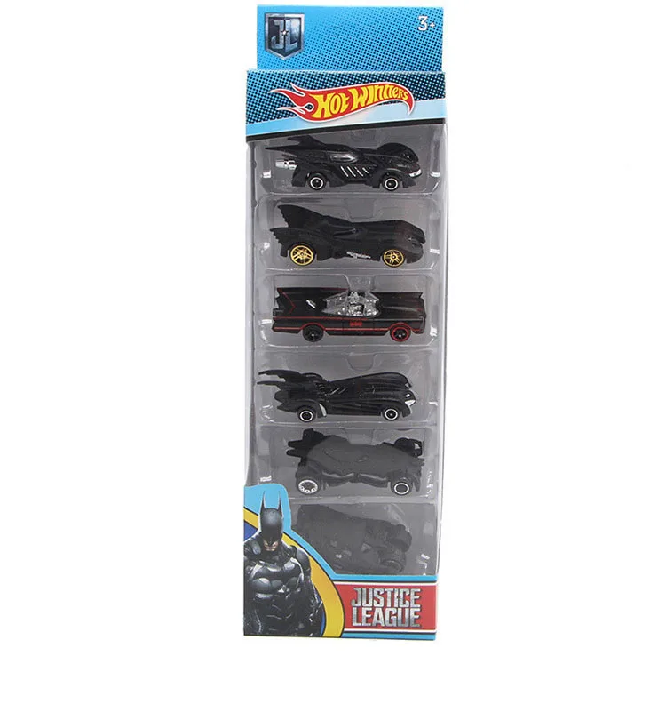 Бита из сплава, модели автомобилей Бэтмена, Бэтмобиль, 6 штук, 6-8 см, металлическая литая игрушка, транспортные средства, оригинальная упаковочная игрушка для детских подарков