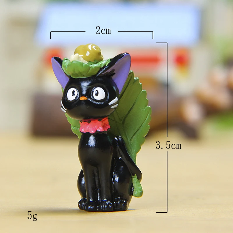 DIY Studio Ghibli Миядзаки Кики Услуги Кики Cat с листьями фигурку игрушки Коллекция Модель игрушки для дома декор