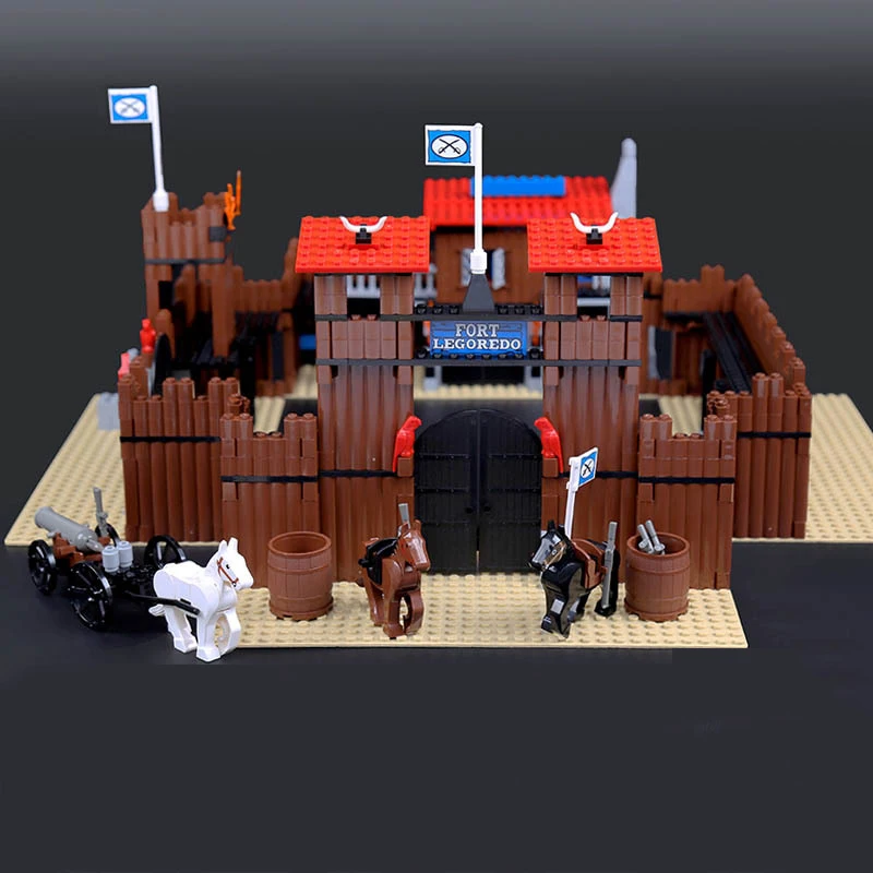 

Lepin 33001 Western The Idian Cowboy`s Castle Building Blocks Bricks Toys Legoed 6769 Blocks for Children Christmas Gifts Toys