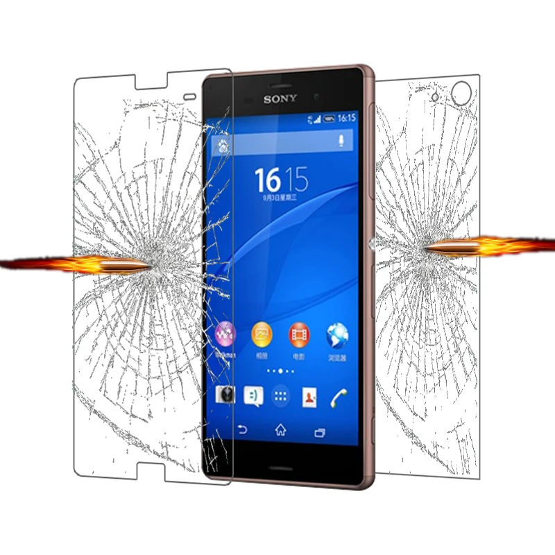 2 шт = передняя+ задняя защитная пленка из закаленного стекла для sony Xperia Z M4 M5 Z4 Z5 Z2 Z3 Compact