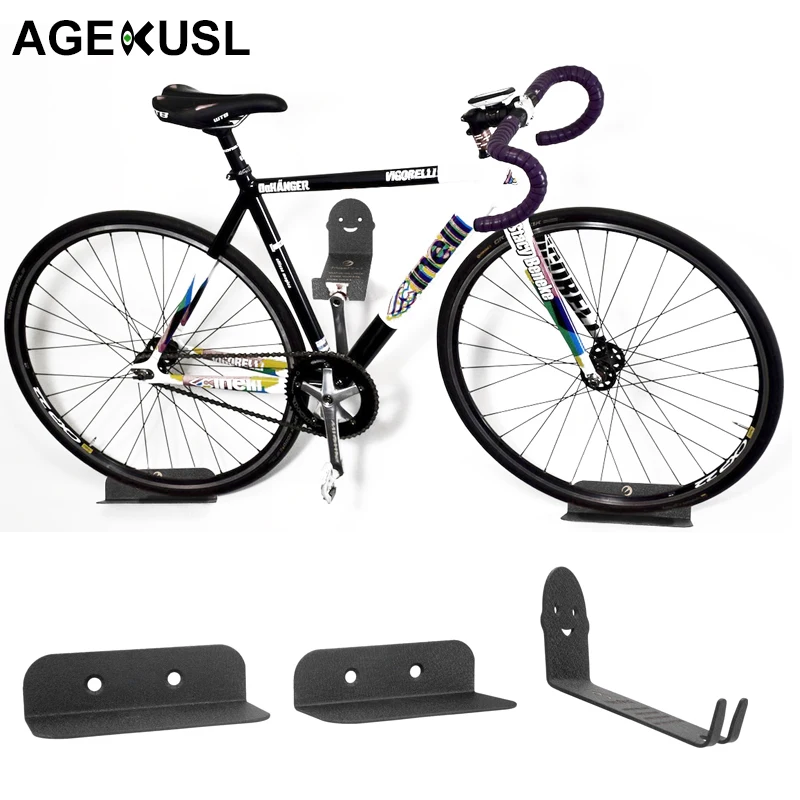 

AGEKUSL Set of Bike Storage Wall Mounted Rack Holders Bicycle Storage Holder Stand Support MTB Mountain Road Bike Accessories